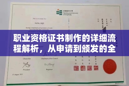 北川职业资格证书制作的详细流程解析，从申请到颁发的全方位指南